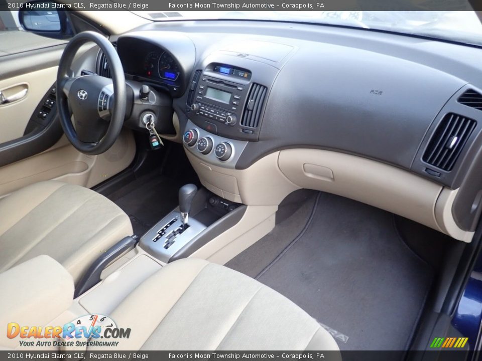 2010 Hyundai Elantra GLS Regatta Blue / Beige Photo #11