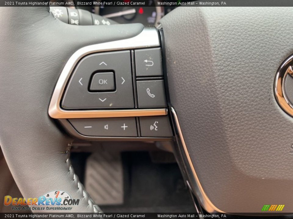 2021 Toyota Highlander Platinum AWD Steering Wheel Photo #6