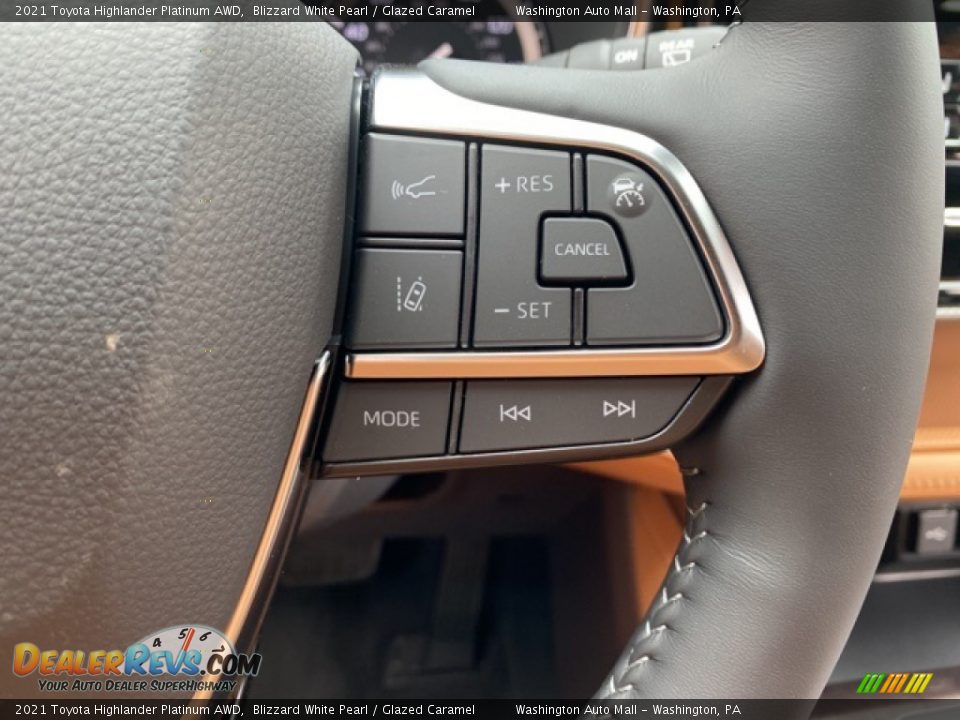 2021 Toyota Highlander Platinum AWD Steering Wheel Photo #7