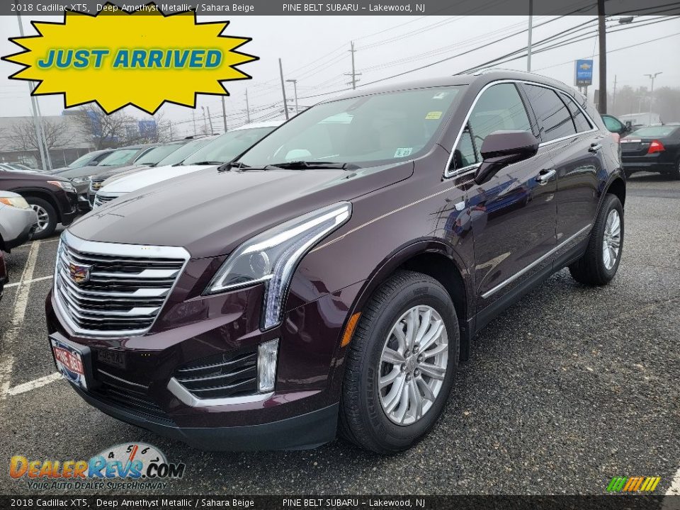 2018 Cadillac XT5 Deep Amethyst Metallic / Sahara Beige Photo #1