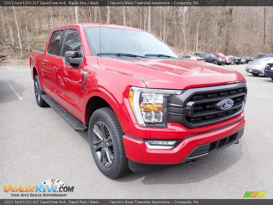 2021 Ford F150 XLT SuperCrew 4x4 Rapid Red / Black Photo #3