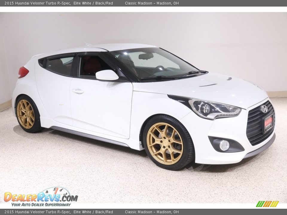 2015 Hyundai Veloster Turbo R-Spec Elite White / Black/Red Photo #1