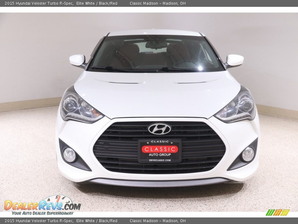 2015 Hyundai Veloster Turbo R-Spec Elite White / Black/Red Photo #2