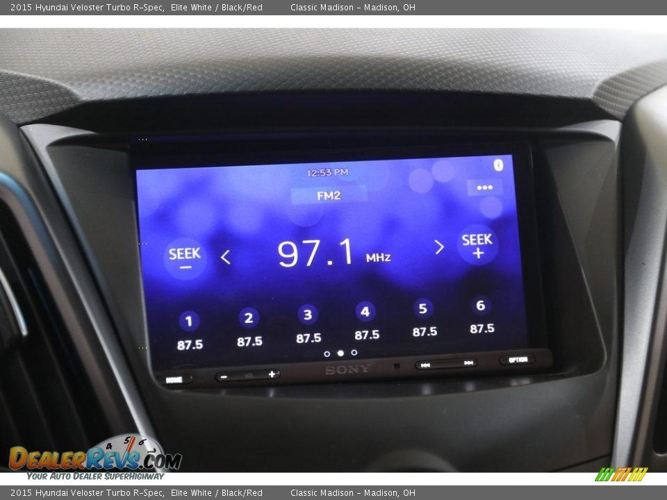 2015 Hyundai Veloster Turbo R-Spec Elite White / Black/Red Photo #11