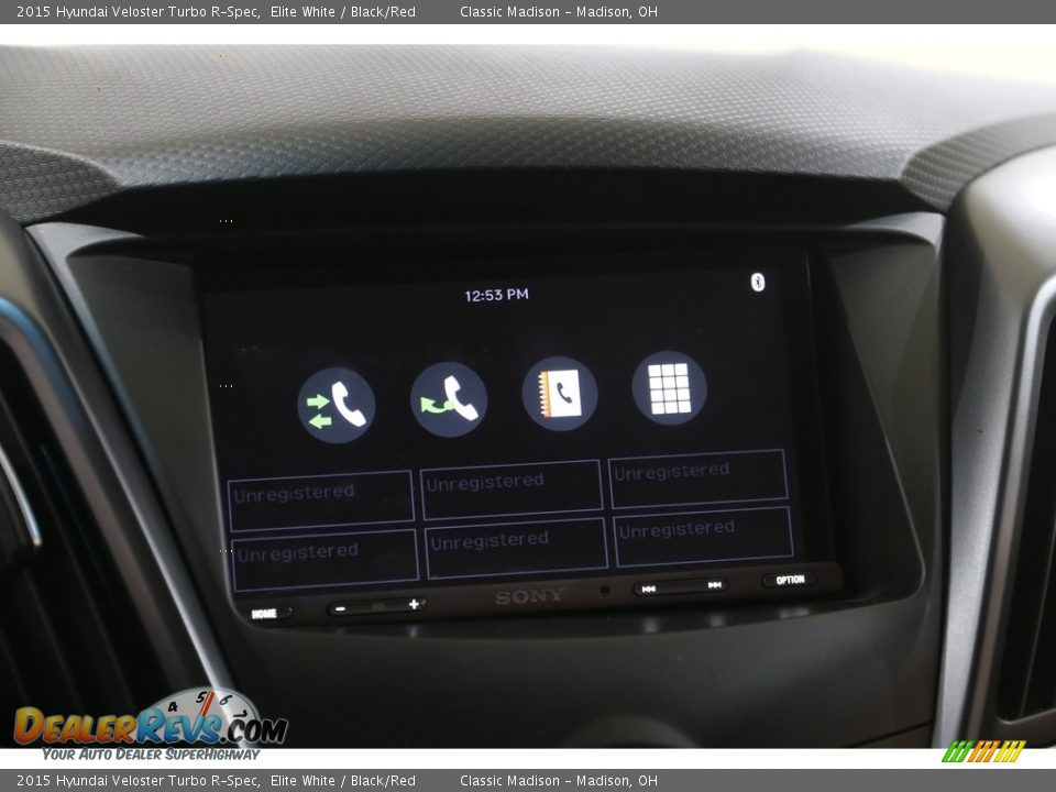 2015 Hyundai Veloster Turbo R-Spec Elite White / Black/Red Photo #12