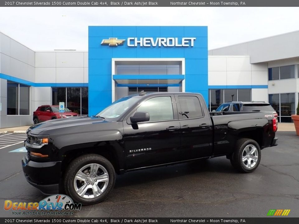 2017 Chevrolet Silverado 1500 Custom Double Cab 4x4 Black / Dark Ash/Jet Black Photo #1