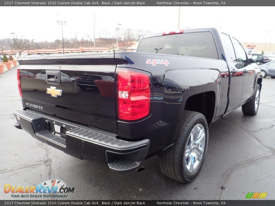 2017 Chevrolet Silverado 1500 Custom Double Cab 4x4 Black / Dark Ash/Jet Black Photo #7