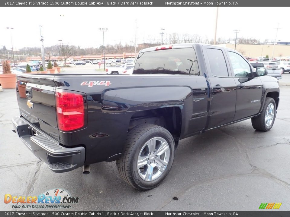 2017 Chevrolet Silverado 1500 Custom Double Cab 4x4 Black / Dark Ash/Jet Black Photo #8