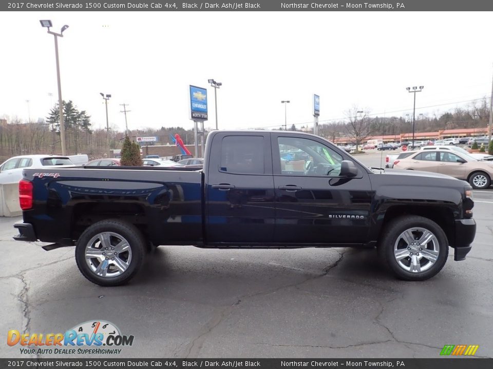 2017 Chevrolet Silverado 1500 Custom Double Cab 4x4 Black / Dark Ash/Jet Black Photo #9