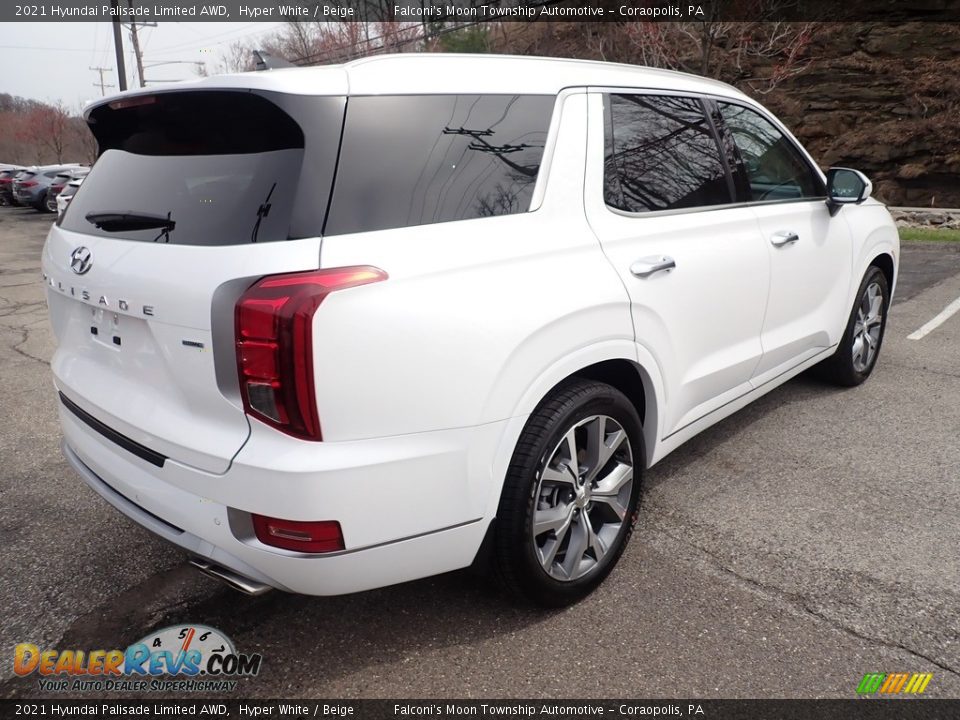 2021 Hyundai Palisade Limited AWD Hyper White / Beige Photo #2