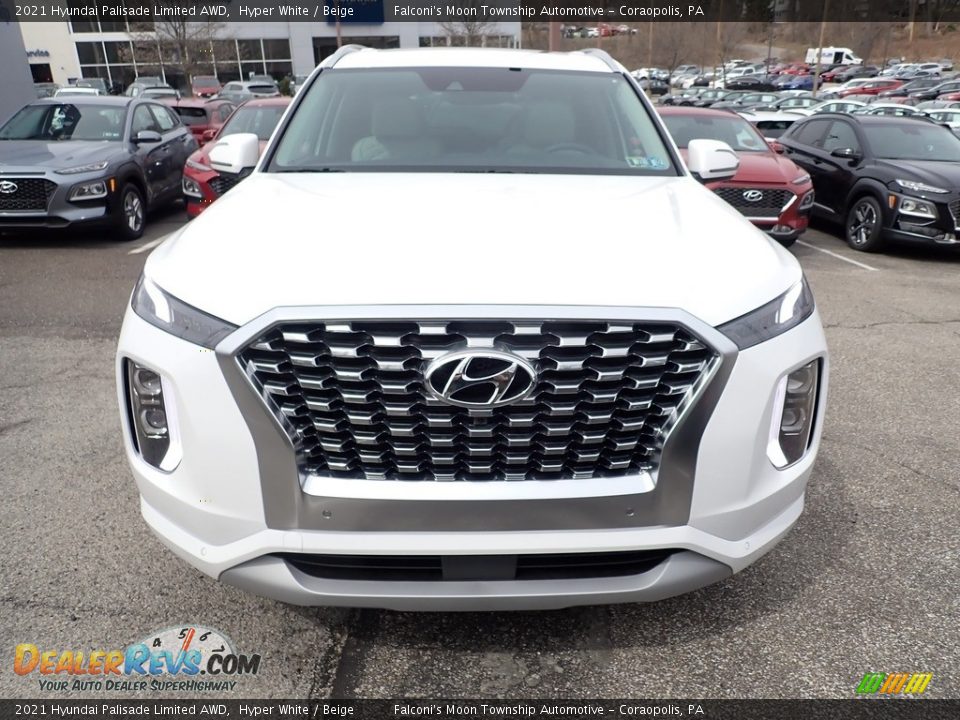 2021 Hyundai Palisade Limited AWD Hyper White / Beige Photo #4