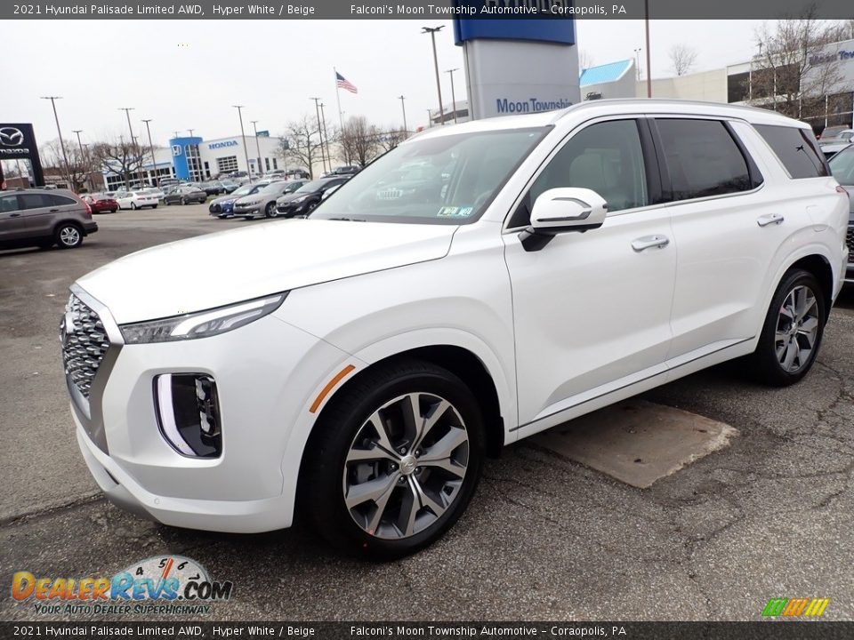 2021 Hyundai Palisade Limited AWD Hyper White / Beige Photo #5