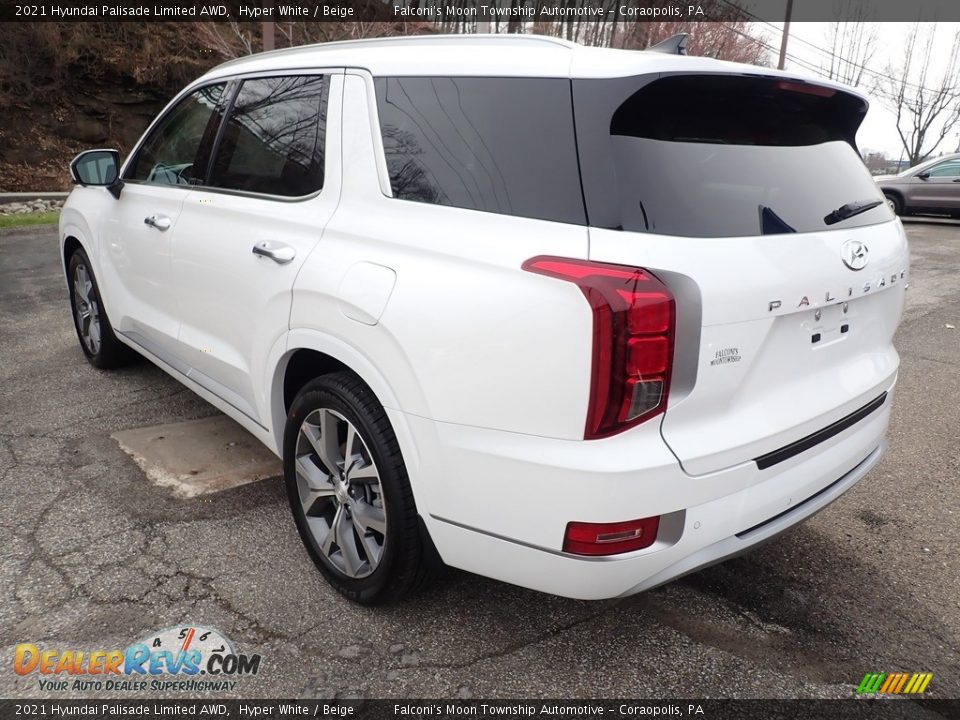 2021 Hyundai Palisade Limited AWD Hyper White / Beige Photo #6