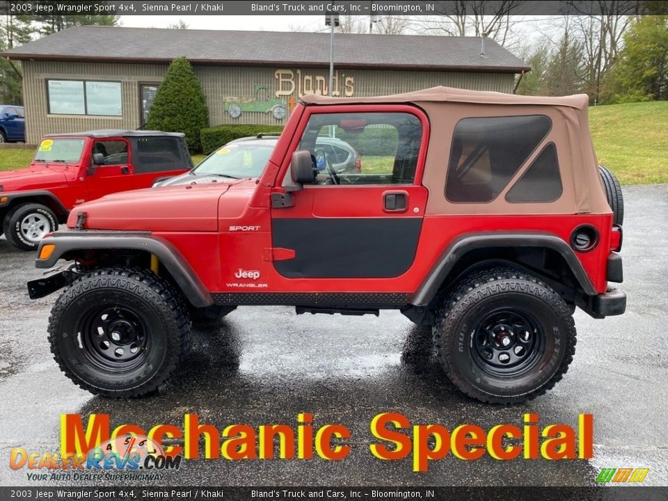 2003 Jeep Wrangler Sport 4x4 Sienna Pearl / Khaki Photo #1