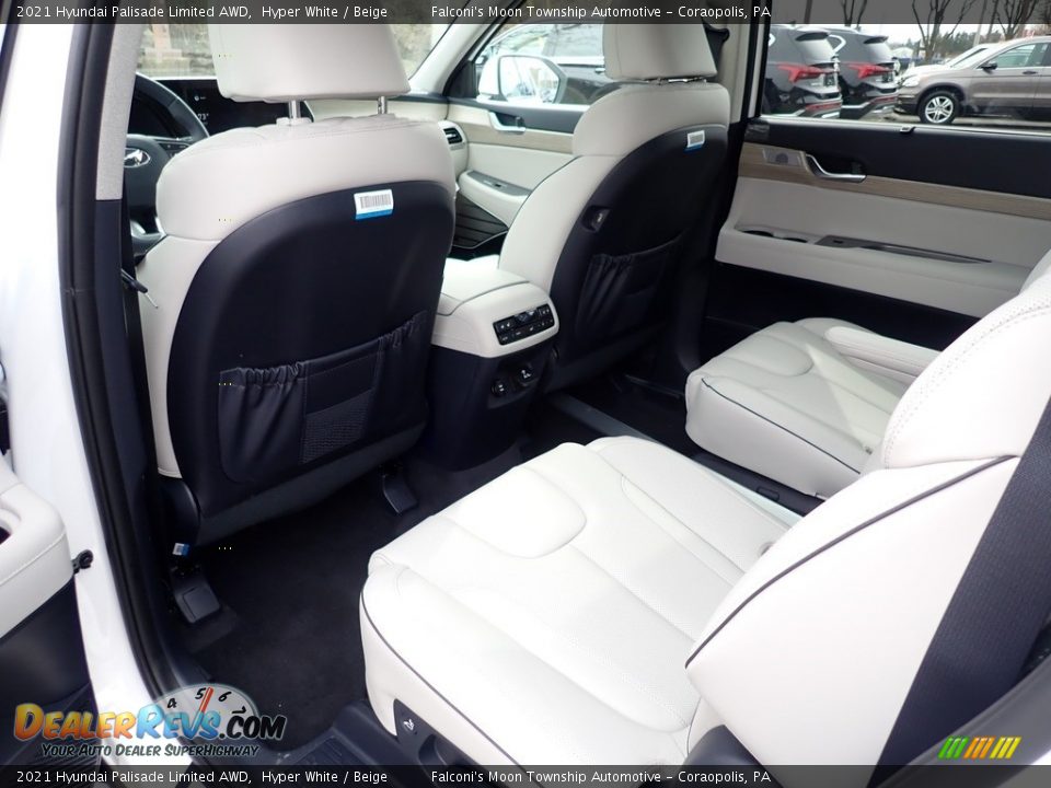 2021 Hyundai Palisade Limited AWD Hyper White / Beige Photo #8