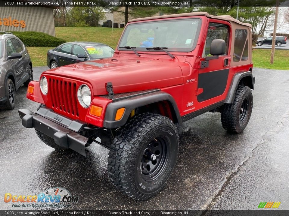 2003 Jeep Wrangler Sport 4x4 Sienna Pearl / Khaki Photo #2