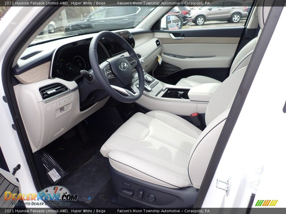 2021 Hyundai Palisade Limited AWD Hyper White / Beige Photo #10