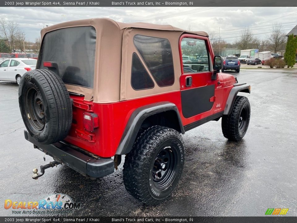 2003 Jeep Wrangler Sport 4x4 Sienna Pearl / Khaki Photo #6