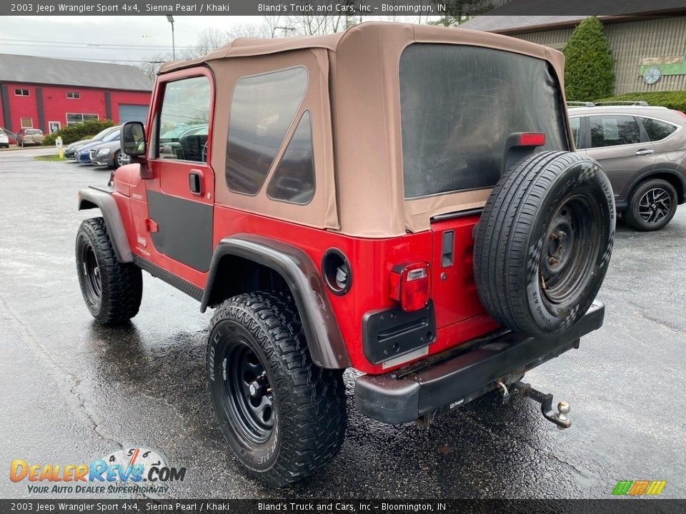 2003 Jeep Wrangler Sport 4x4 Sienna Pearl / Khaki Photo #8