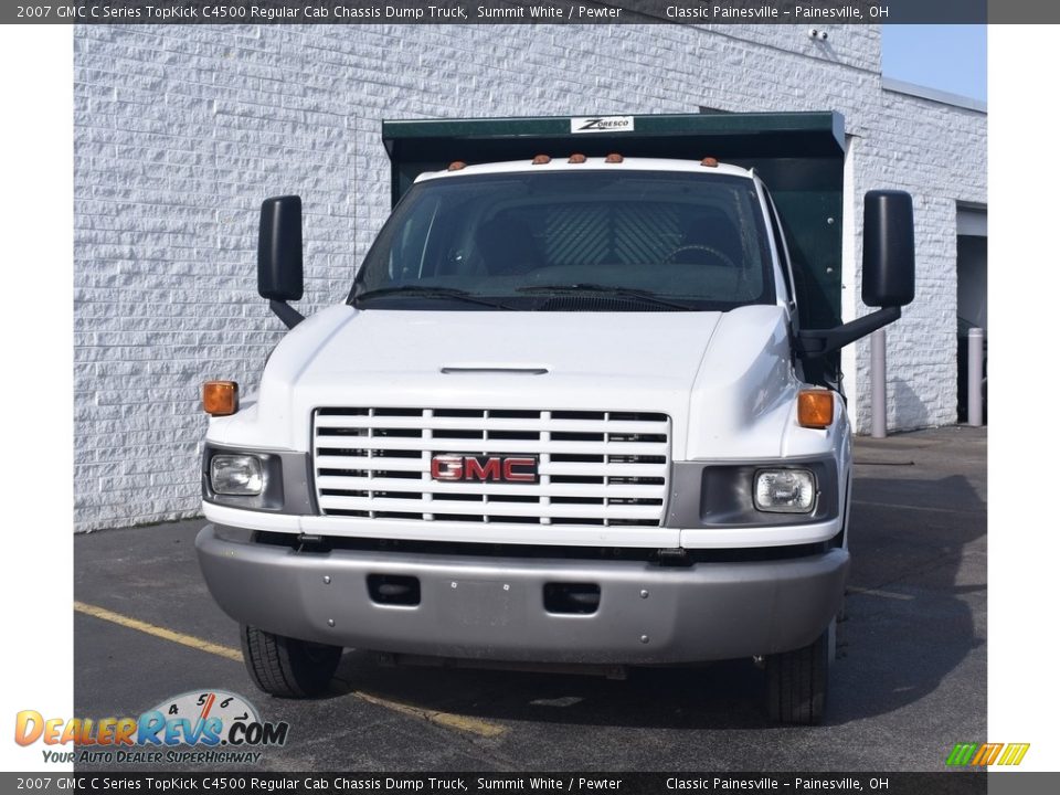2007 GMC C Series TopKick C4500 Regular Cab Chassis Dump Truck Summit White / Pewter Photo #4