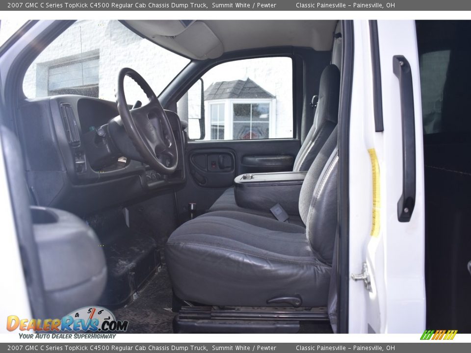 2007 GMC C Series TopKick C4500 Regular Cab Chassis Dump Truck Summit White / Pewter Photo #7
