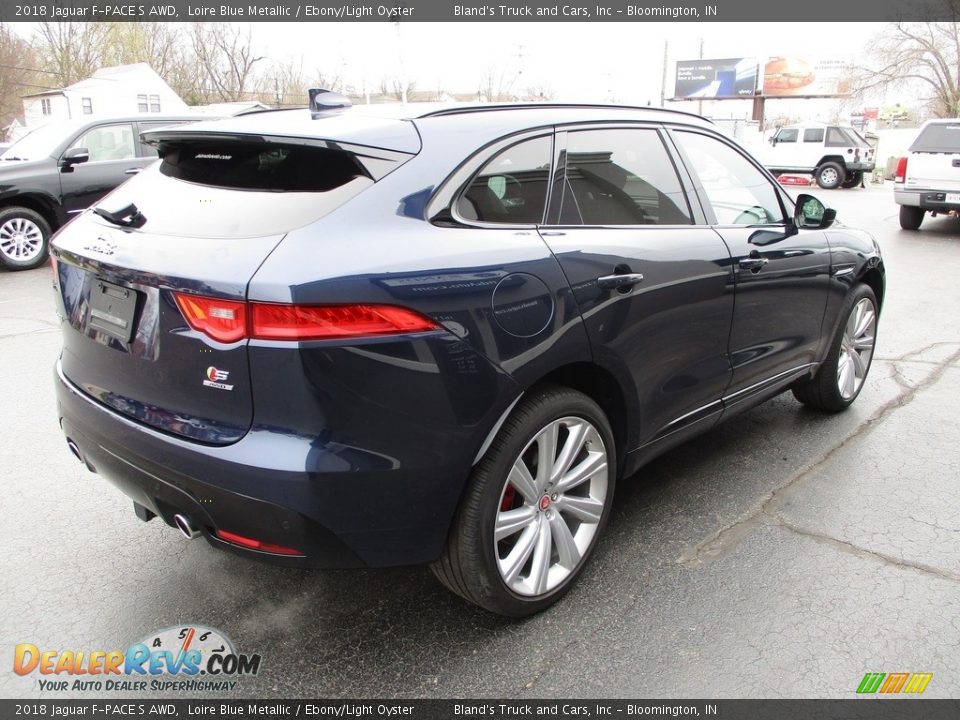 2018 Jaguar F-PACE S AWD Loire Blue Metallic / Ebony/Light Oyster Photo #4