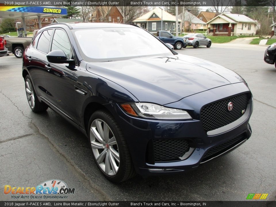 2018 Jaguar F-PACE S AWD Loire Blue Metallic / Ebony/Light Oyster Photo #5