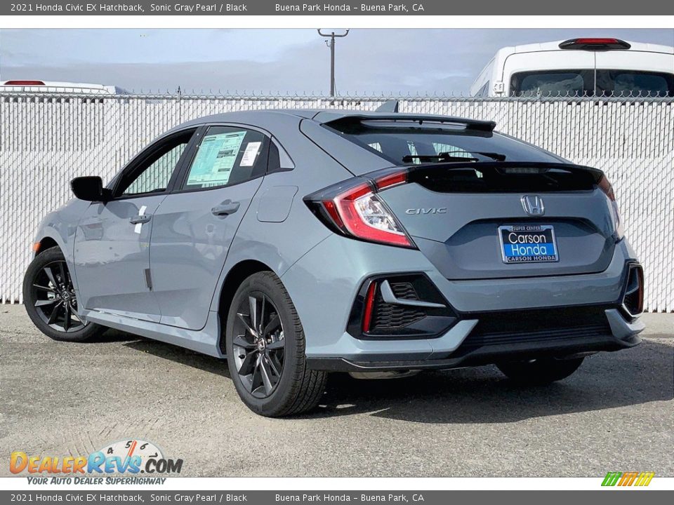 2021 Honda Civic EX Hatchback Sonic Gray Pearl / Black Photo #3