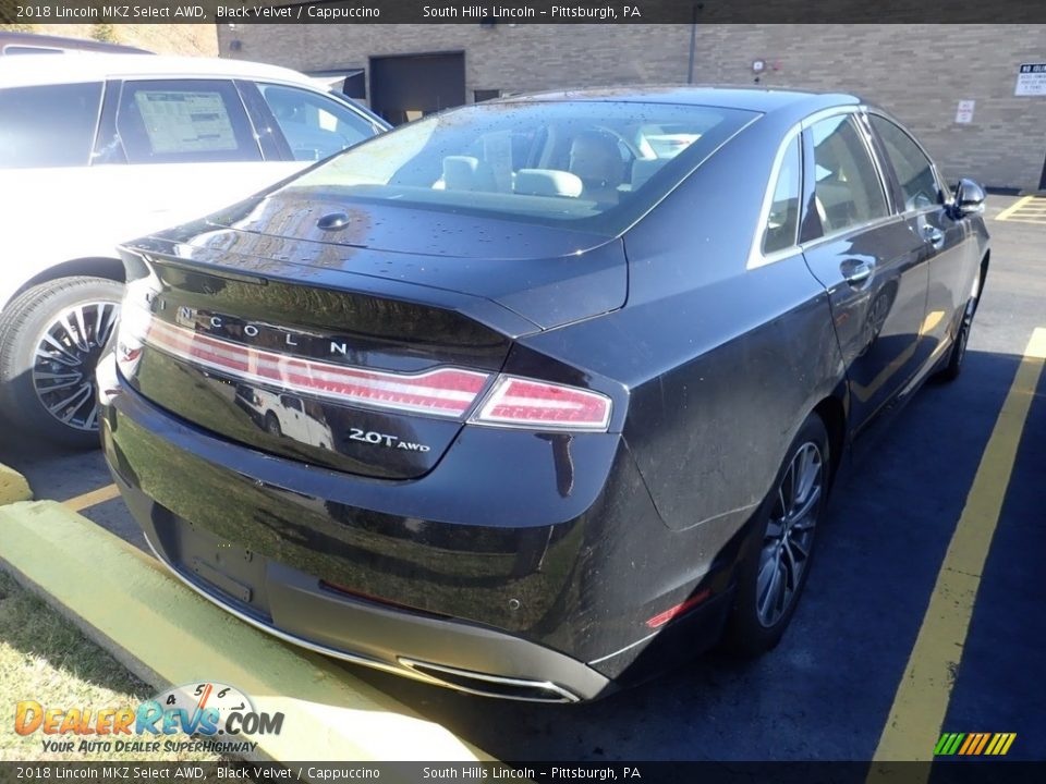 2018 Lincoln MKZ Select AWD Black Velvet / Cappuccino Photo #4