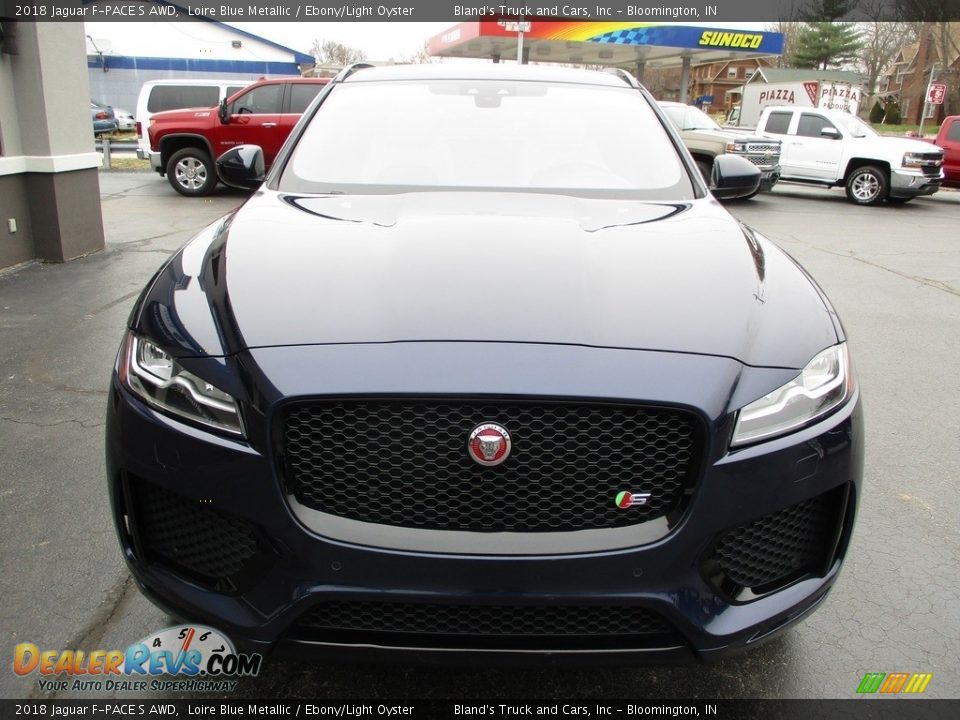 2018 Jaguar F-PACE S AWD Loire Blue Metallic / Ebony/Light Oyster Photo #28