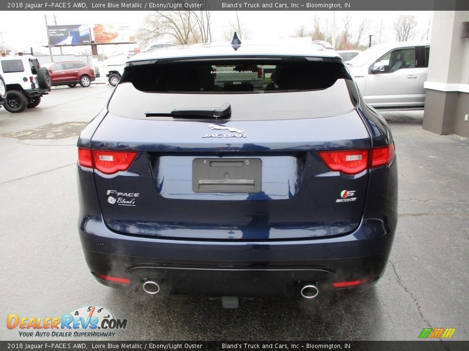 2018 Jaguar F-PACE S AWD Loire Blue Metallic / Ebony/Light Oyster Photo #30