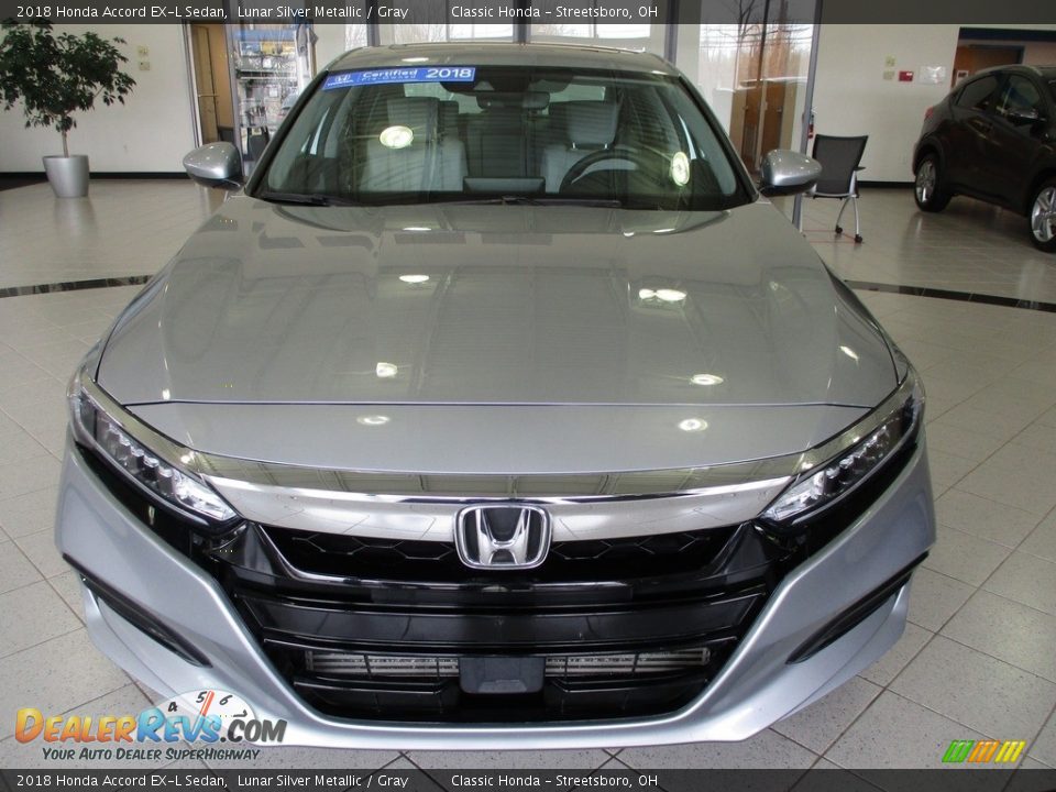 2018 Honda Accord EX-L Sedan Lunar Silver Metallic / Gray Photo #2