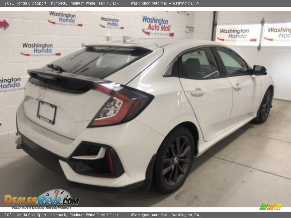 2021 Honda Civic Sport Hatchback Platinum White Pearl / Black Photo #4