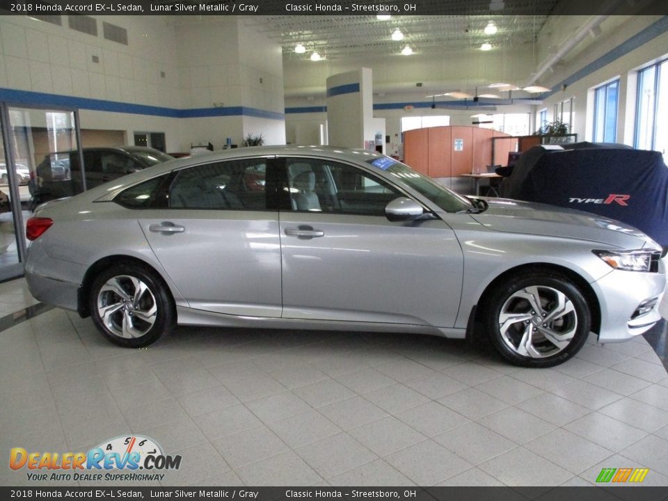 2018 Honda Accord EX-L Sedan Lunar Silver Metallic / Gray Photo #4