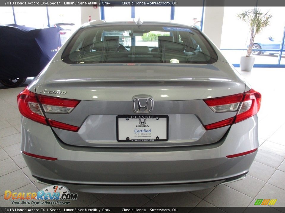 2018 Honda Accord EX-L Sedan Lunar Silver Metallic / Gray Photo #8