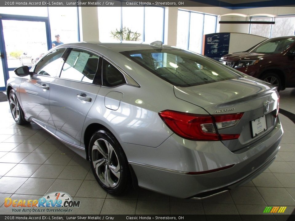 2018 Honda Accord EX-L Sedan Lunar Silver Metallic / Gray Photo #9