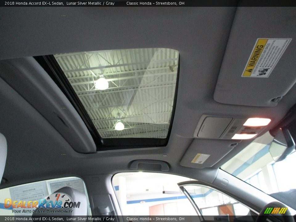 2018 Honda Accord EX-L Sedan Lunar Silver Metallic / Gray Photo #17