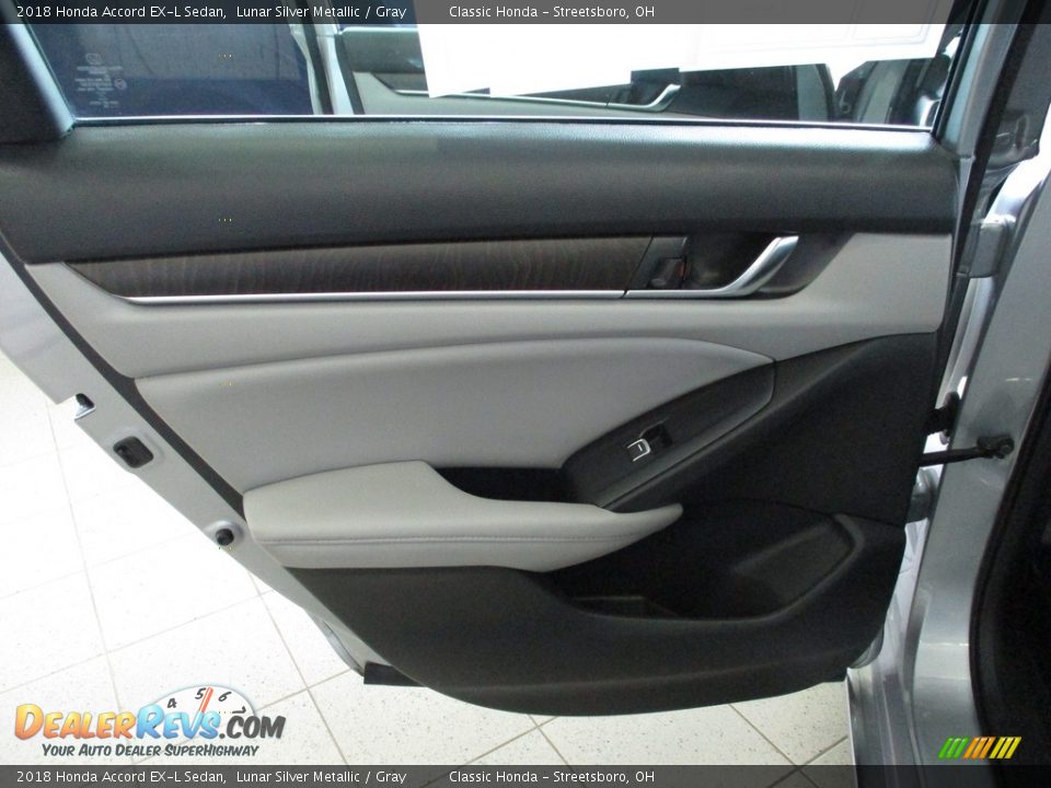 2018 Honda Accord EX-L Sedan Lunar Silver Metallic / Gray Photo #23