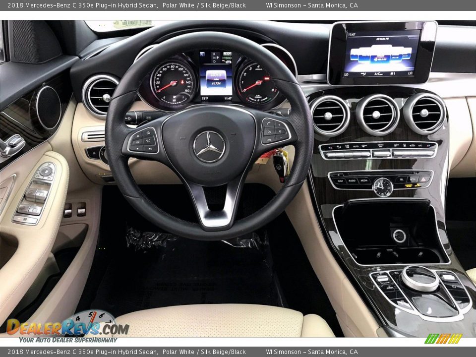 2018 Mercedes-Benz C 350e Plug-in Hybrid Sedan Polar White / Silk Beige/Black Photo #4