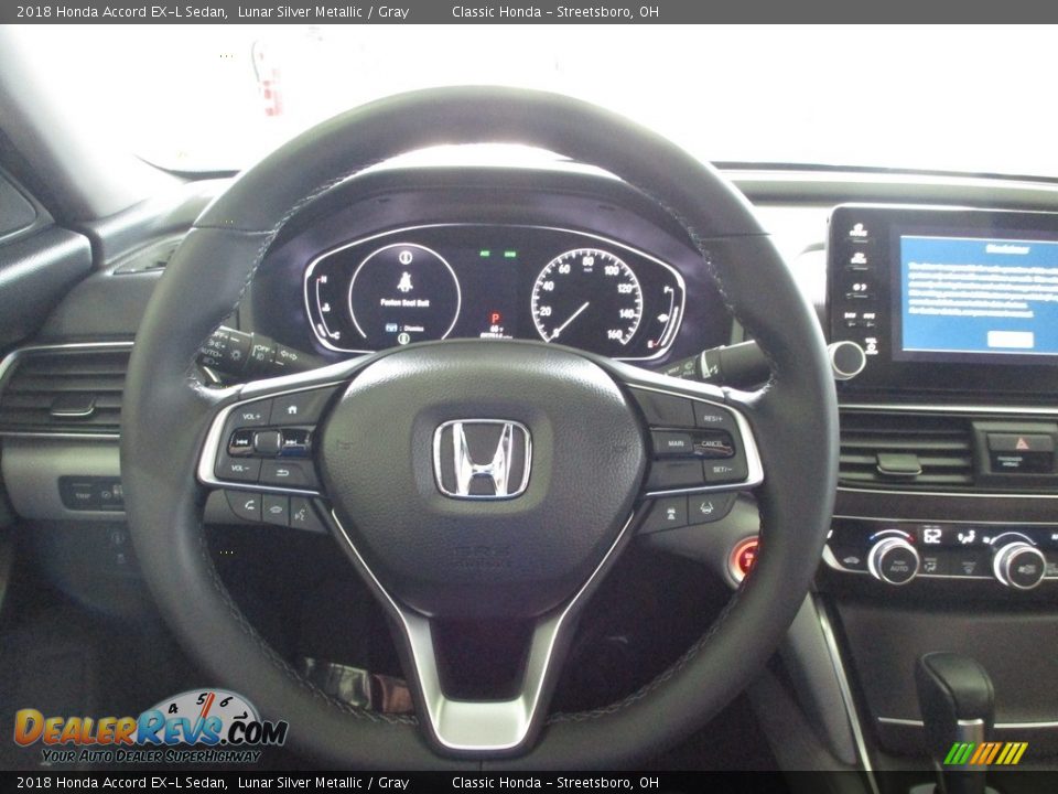 2018 Honda Accord EX-L Sedan Lunar Silver Metallic / Gray Photo #30