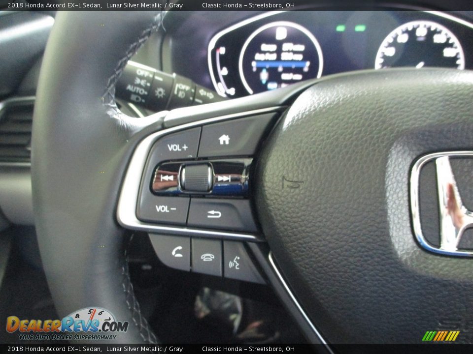 2018 Honda Accord EX-L Sedan Lunar Silver Metallic / Gray Photo #31