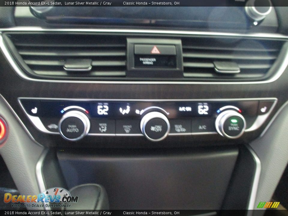 2018 Honda Accord EX-L Sedan Lunar Silver Metallic / Gray Photo #35