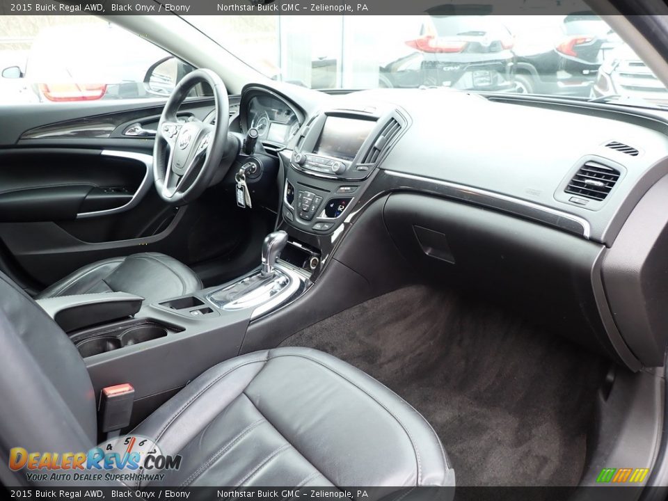 Ebony Interior - 2015 Buick Regal AWD Photo #6