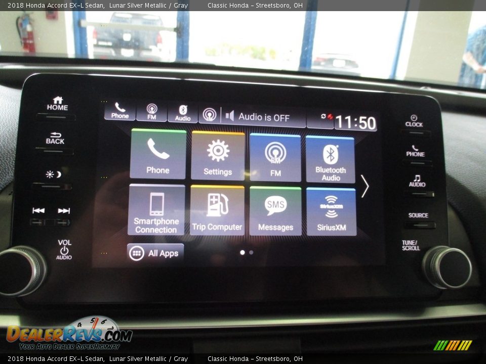 2018 Honda Accord EX-L Sedan Lunar Silver Metallic / Gray Photo #36