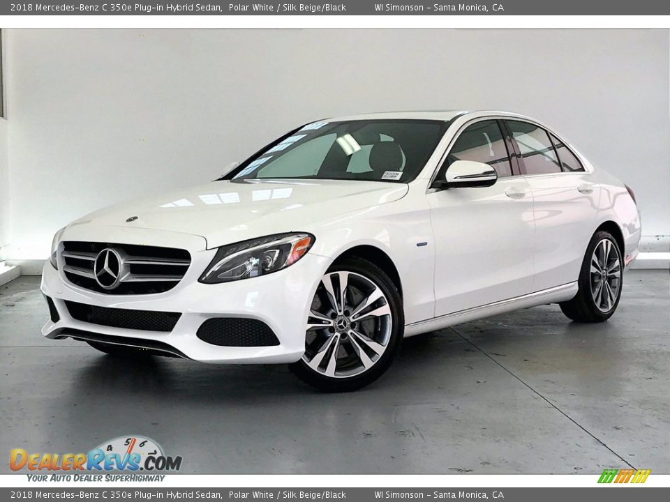 2018 Mercedes-Benz C 350e Plug-in Hybrid Sedan Polar White / Silk Beige/Black Photo #12