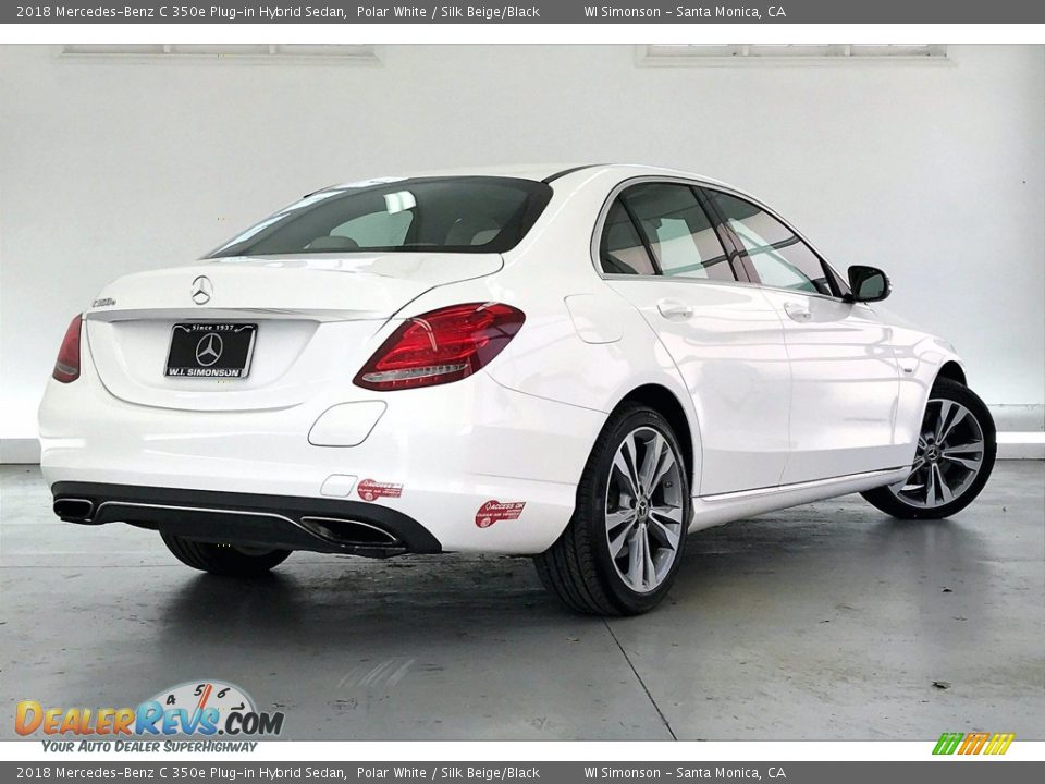 2018 Mercedes-Benz C 350e Plug-in Hybrid Sedan Polar White / Silk Beige/Black Photo #13