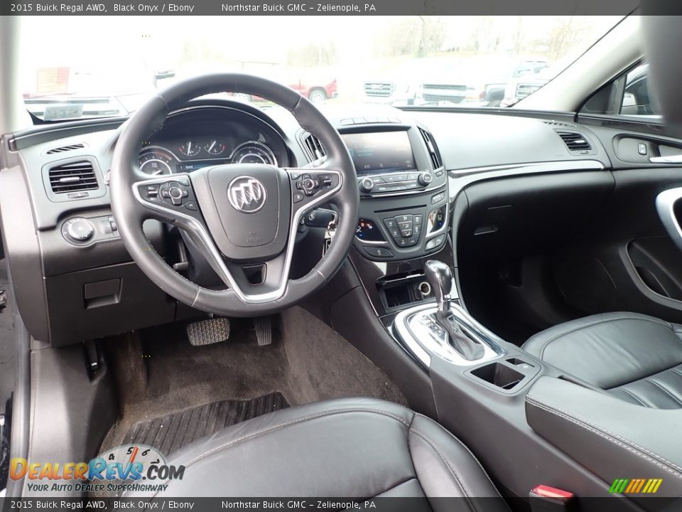 Ebony Interior - 2015 Buick Regal AWD Photo #18