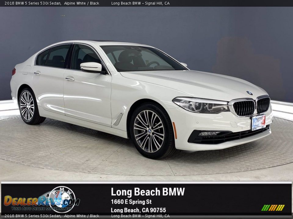 2018 BMW 5 Series 530i Sedan Alpine White / Black Photo #1