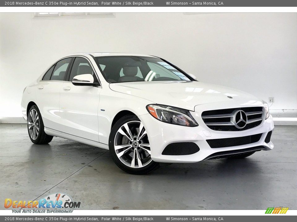 2018 Mercedes-Benz C 350e Plug-in Hybrid Sedan Polar White / Silk Beige/Black Photo #34