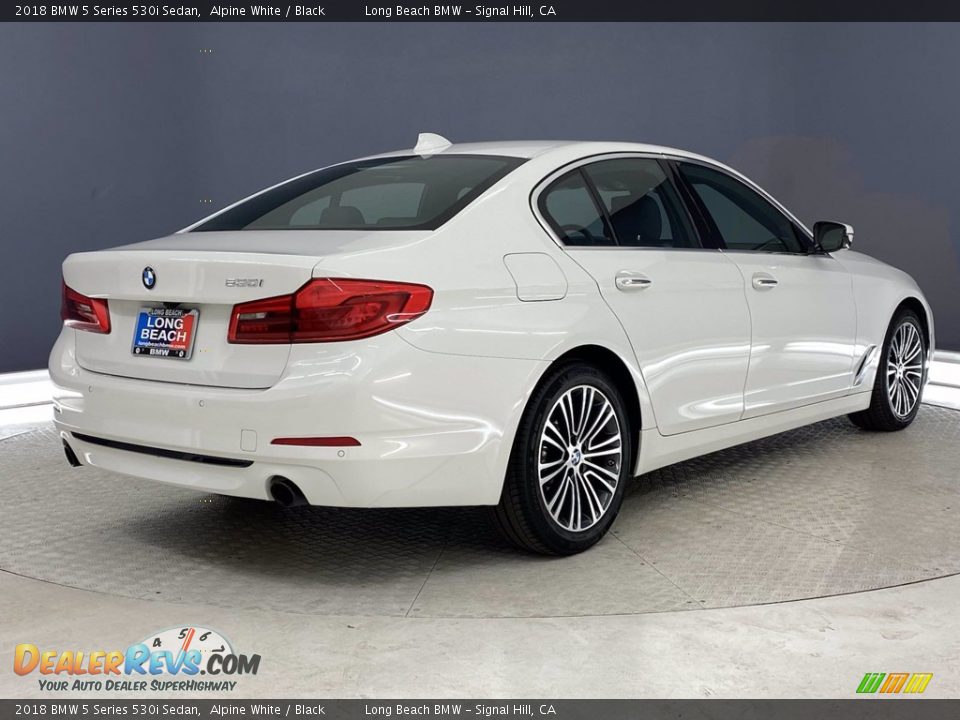 2018 BMW 5 Series 530i Sedan Alpine White / Black Photo #5